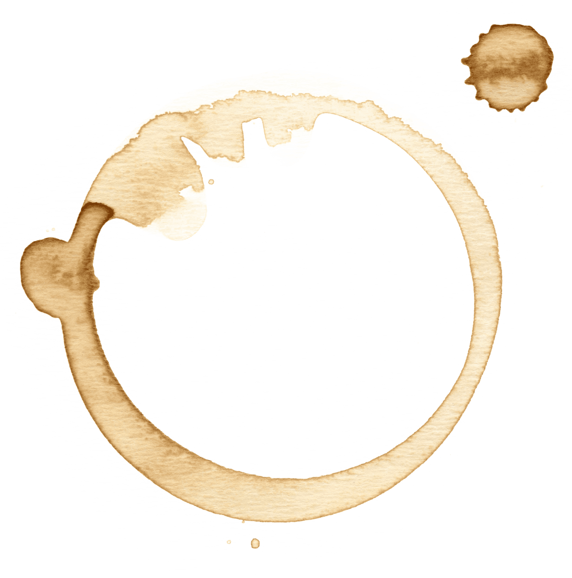 circular coffee stain